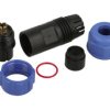 Wtyk; SP1310/P6I-N; 6 torów; lutowany; 0,75mm2; 4-6,5mm; SP13; na przewód; IP68; 5A; 125V; Weipu; RoHS