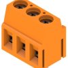 PCB terminal, 3 pole, pitch 5 mm, AWG 24-14, 15 A, screw connection, orange, 1715320000