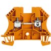 Through terminal block, screw connection, 0.5-6.0 mm², 2 pole, 32 A, 8 kV, orange, 1036760000
