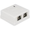 Delock 86269 Network Outlet Flush Mount Cat 6 2 Ports White