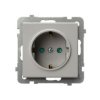 SONATA Gniazdo pojedyncze z uziemieniem schuko z przesłonami kaszmirowy GP-1RSP/m/82 OSPEL