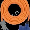 1167650325 Camping CEE cable with angled coupling, 25 m, orange