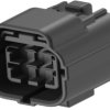 Socket, unequipped, 6 pole, straight, 2 rows, black, 2822346-1