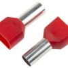 Końcówka tulejkowa izolowana 2 x 10mm² długość 14mm Czerwony średnica 6.5mm Izolowane RS PRO