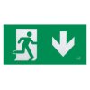 Znak wyjścia, Poliwęglan, Opis: Wyjście ewakuacyjne w dół