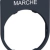 Label holder, printed with “MARCHE”, for Harmony XB4F/XB5F, ZBYFP2103
