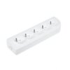 Gniazdo przedłużacza x 5 z uziemieniem białe GN-50