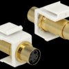 86338 Keystone mini-DIN 4-pin socket>socket, gold-plated