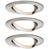 Paulmann 93483 Nova Flush Mount Light 3-Piece Set 6W LED Brushed Iron