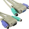 Kabel KVM, dł. 10m, PS/2 x 2; VGA - PS/2 x 2; SVGA, kolor: Szary, RS PRO