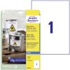 Avery-Zweckform J4775-10 Weatherproof Film Labels 210x297mm White Inkjet 10 pc.