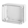 INDUSTRIAL Puszka hermetyczna n/t 270x220x126mm IP65 szara, pokrywa transparentna 2720-01