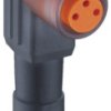 Sensor actuator cable, M8-cable socket, angled to open end, 3 pole, 5 m, PUR, black, 4 A, 43574