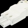 92.931.5053.0 Socket, 3-pin, white, screw connection