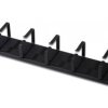 Organizator kablowy 19 2U, 5x uchwyty stalowe, 85x60mm, czarny DN-19 ORG-2U-SW