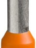 Insulated wire end ferrule, 4.0 mm², 17 mm long, NF C 63-023, orange, DZ5CE042