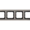 IMPRESJA PRESTIGE Ramka 4 poczwórna aluminiowa 4 mm szczotkowana satyna + ramka czarna R-4YAC/63/25 OSPEL