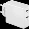 61758 USB (PD) charger, 5-20 V, 3 A, 36 W, USB-C, 2 ports, white