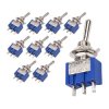 10x Przełącznik Dźwigniowy 6A 125V/3A 250V MTS-102/103 3 PIN 2-pozycyjny