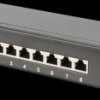 DN-91608S Patch panel, Cat.6, 1U, 8 port, shielded, black