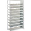 Moduł przedłużający, kolor Galwanizowany, 9-poziomowy, 2000 mm x 1000 mm, 400 mm, Manorga 150 kg