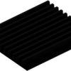 Extruded heatsink, (L x W x H) 100 x 89 x 10 mm, 4.4 to 2.6 K/W, black anodized, 10019520