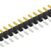 Pin header, 15 pole, pitch 2.54 mm, straight, black, 10080433