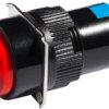Signal light, 12 V (AC), 12 V (DC), red, Mounting Ø 16 mm, LED number: 1, 58500111