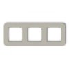 MINI Ramka uniwersalna potrójna zaokrąglona z tworzywa taupe 60MRTZ-3