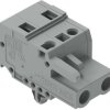 Socket header, 2 pole, pitch 7.5 mm, angled, gray, 231-202/008-000