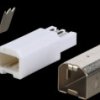 10120099 USB-B 2.0 plug, strain relief