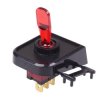 Red 12V illuminated On-Off 12mm Toggle Switch with Panel SPST 20A