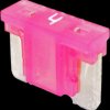 Automotive flat fuse, 4 A, 58 V, pink, (L x W x H) 10.9 x 3.8 x 8.7 mm, FLP7004