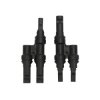 3-way T-type MC4 Solar Connector Splitter - for Photovoltaic Panels