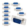 10x Wtyk D-SUB DB9 RS232 Złącze Męskie 9 PIN Lutowane do Obudowy COM Kabli