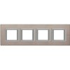 AXOLUTE Ramka 4 poczwórna prostokątna pozioma 4X2 moduły szczotkowany tytan HA4802M4HNX LEGRAND
