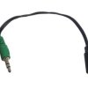 Przejściówka gniazdo Jack 3,5mm 4p na 2 x wtyk 3,5mm stereo, kabel 20cm