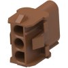 Socket housing, 3 pole, pitch 6.35 mm, straight, brown, 1-480701-1