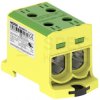 Złączka szynowa 2-torowa Al/Cu 6-95mm2 490A 1500V na TH35 żółto-zielony OTL95-2 MOREK