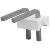 Pin header, 2 pole, pitch 3.96 mm, angled, natural, 644751-2