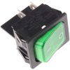 Przełącznik kołyskowy Wł.-wył. podświetlany 10 A DPST Zielony IP40 Marquardt