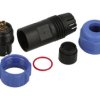 Wtyk; SP1310/P4I-N; 4 tory; lutowany; 0,75mm2; 4-6,5mm; SP13; na przewód; IP68; 5A; 200V; Weipu; RoHS