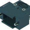 D-Sub connector housing, size: 1 (DE), straight 180°, cable Ø 1.5 to 7.5 mm, thermoplastic, black, 09670090442160