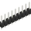Pin header, 9 pole, pitch 2.54 mm, straight, black, 10053793