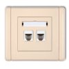 FLEXI Gniazdo telefoniczne podwójne 2xRJ11 4-stykowe beznarzędziowe beżowy 1FGT-2 KARLIK