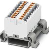 Distribution block, push-in connection, 0.14-4.0 mm², 18 pole, 24 A, 8 kV, white, 3273188