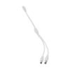 Rozgałęźnik Dc 5.5X2.1 2W-1G Biały 32Cm 22/20Awg