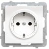 AS Gniazdo pojedyncze z/u Schuko ecru GP-1GS/m/27