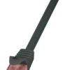 kabel LAN LogiLink CQ2023U, 1 szt., RJ45, CAT 6, U/UTP, 0.50 m, czarny