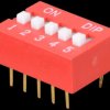 Dip switch, vertical, 5-pin